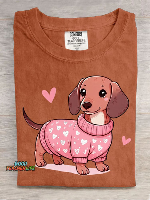 Cute Dog Decorative Pattern T-shirt