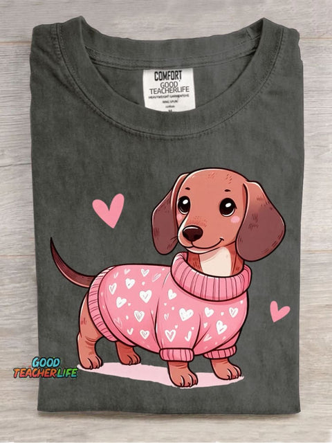 Cute Dog Decorative Pattern T-shirt