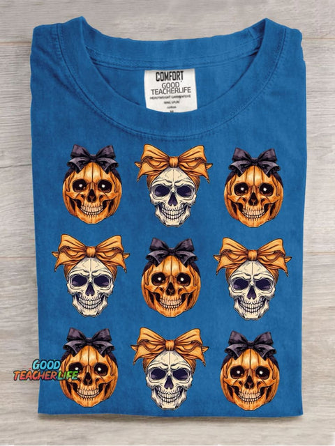 Halloween Skull Decorative Pattern T-shirt