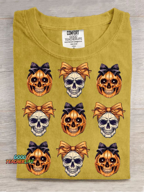 Halloween Skull Decorative Pattern T-shirt
