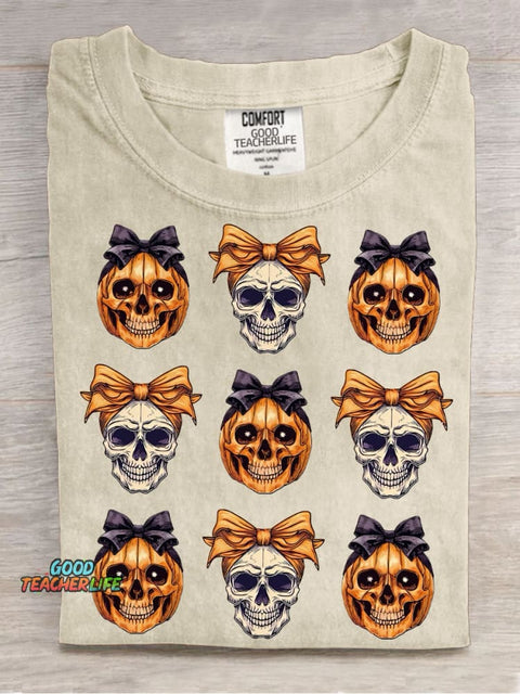 Halloween Skull Decorative Pattern T-shirt