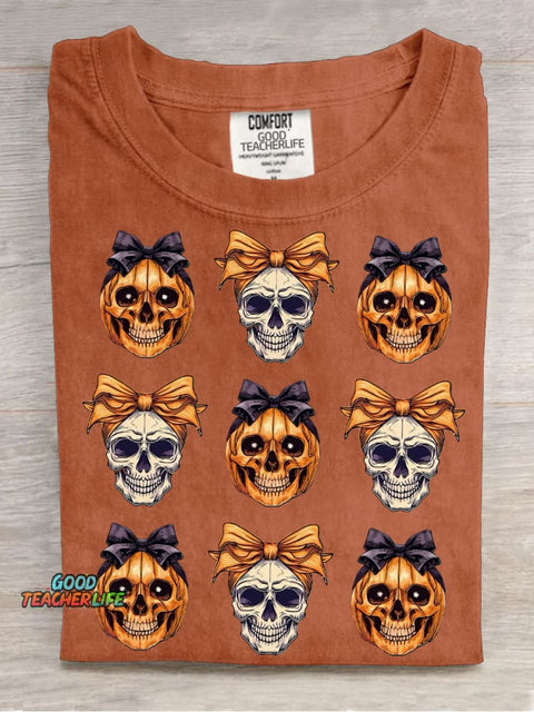 Halloween Skull Decorative Pattern T-shirt
