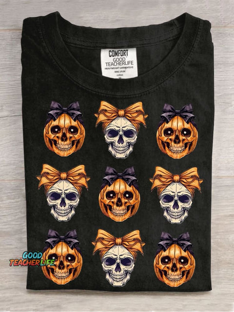 Halloween Skull Decorative Pattern T-shirt