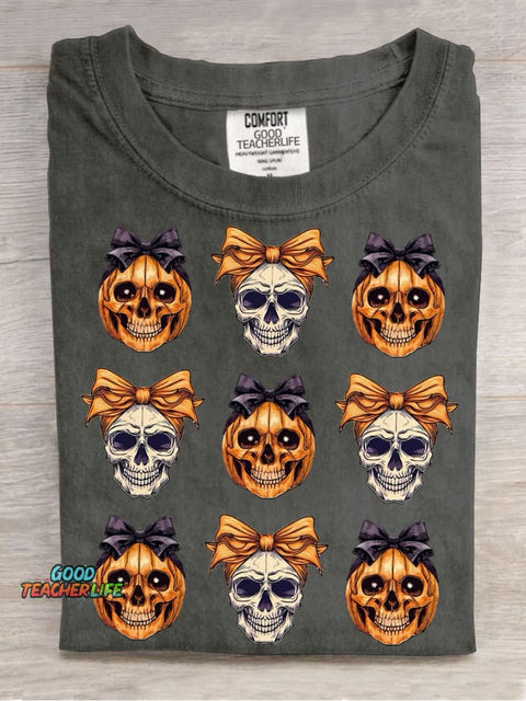 Halloween Skull Decorative Pattern T-shirt