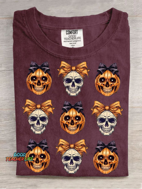 Halloween Skull Decorative Pattern T-shirt