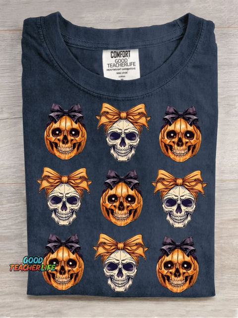 Halloween Skull Decorative Pattern T-shirt