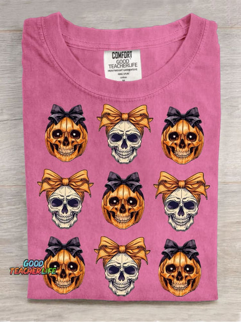 Halloween Skull Decorative Pattern T-shirt