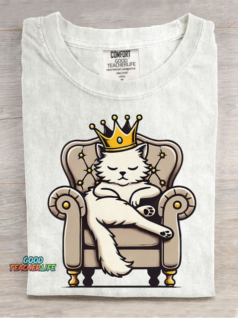 Noble Cat Decorative Pattern T-shirt
