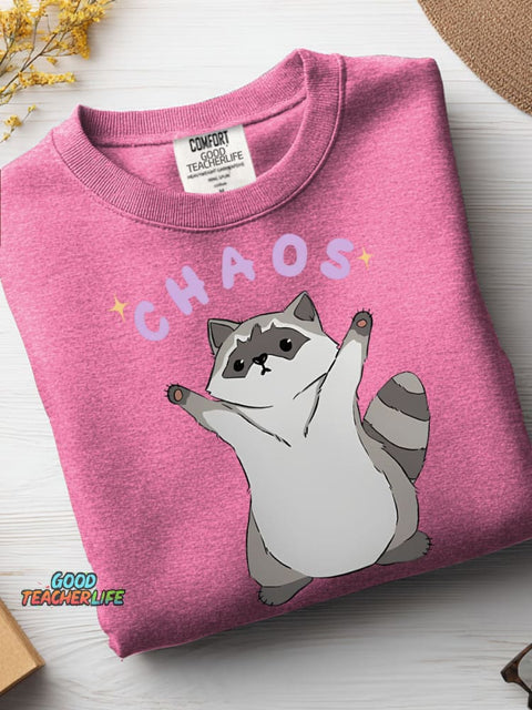 Raccoon Says Chaos Casual Sweatshirt