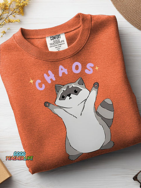 Raccoon Says Chaos Casual Sweatshirt