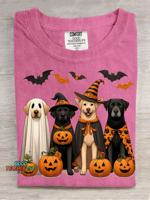 Halloween Cute Dogs Decorative Pattern T-shirt