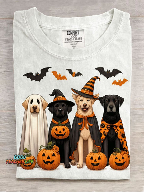 Halloween Cute Dogs Decorative Pattern T-shirt