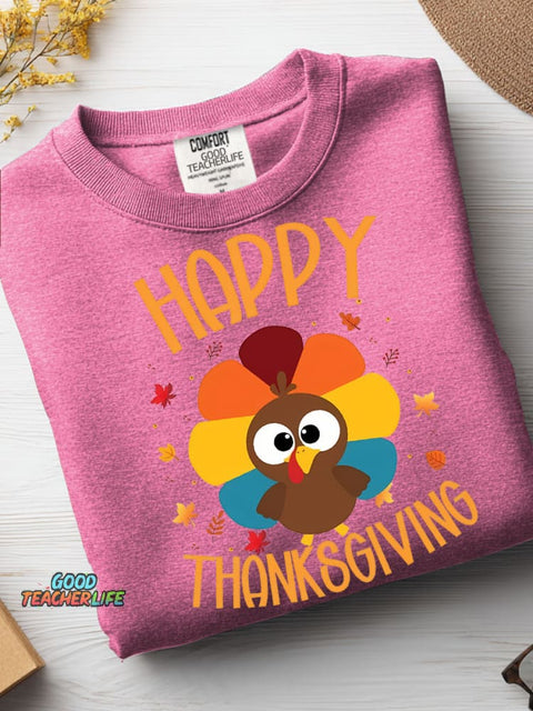 Happy Thanksgiving Turkey Casual Sweatshirt