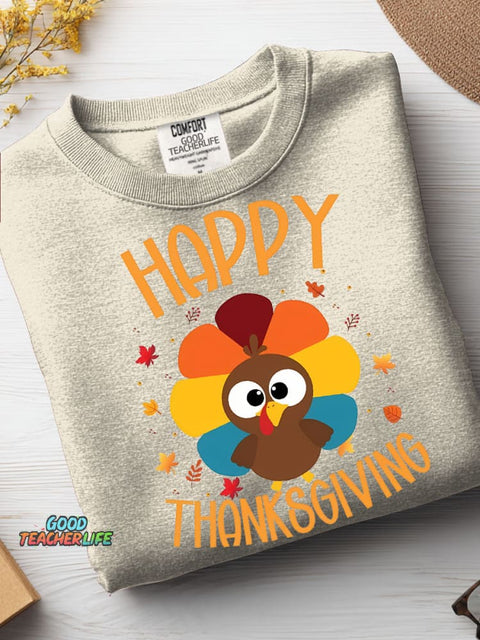 Happy Thanksgiving Turkey Casual Sweatshirt
