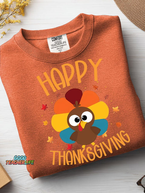 Happy Thanksgiving Turkey Casual Sweatshirt