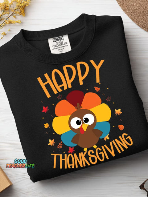 Happy Thanksgiving Turkey Casual Sweatshirt
