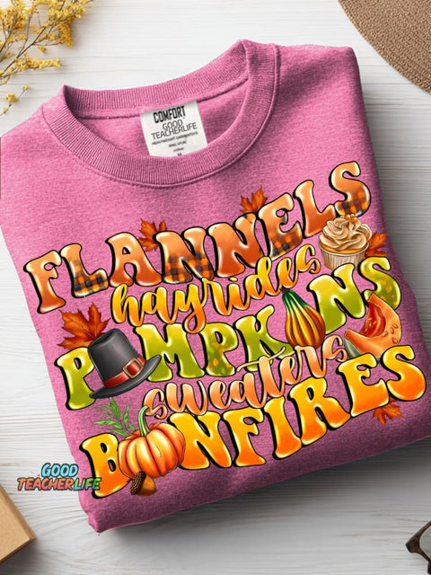Happy Thanksgiving Pampkins Casual Sweatshirt