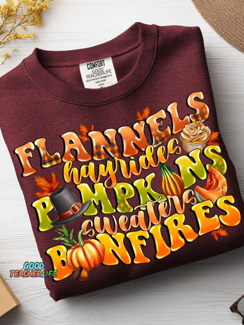 Happy Thanksgiving Pampkins Casual Sweatshirt