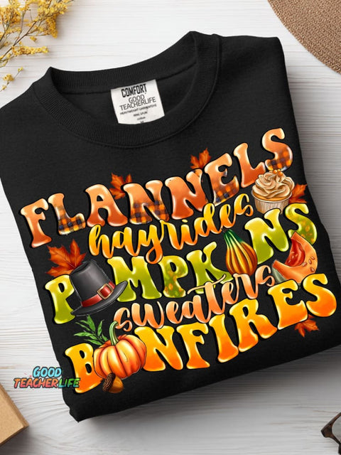 Happy Thanksgiving Pampkins Casual Sweatshirt