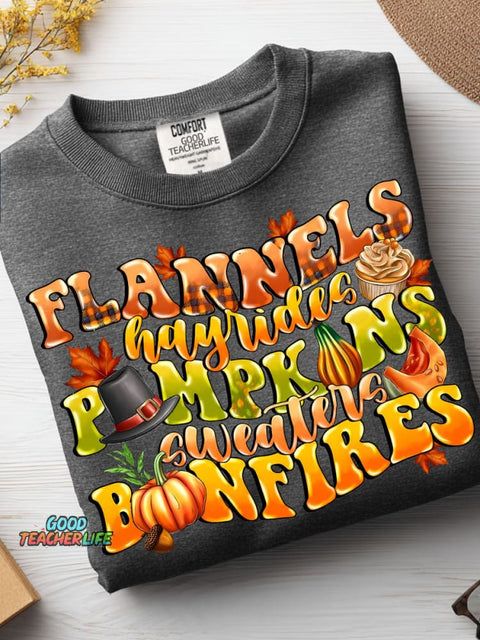 Happy Thanksgiving Pampkins Casual Sweatshirt