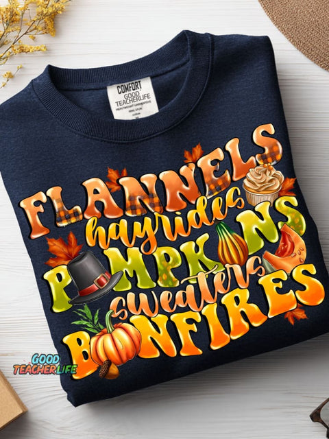 Happy Thanksgiving Pampkins Casual Sweatshirt