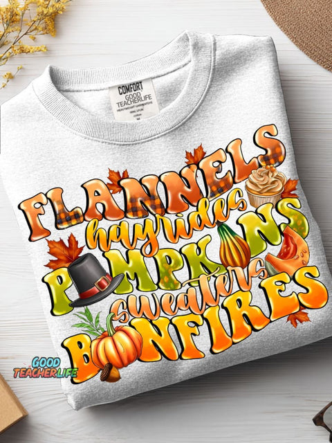Happy Thanksgiving Pampkins Casual Sweatshirt