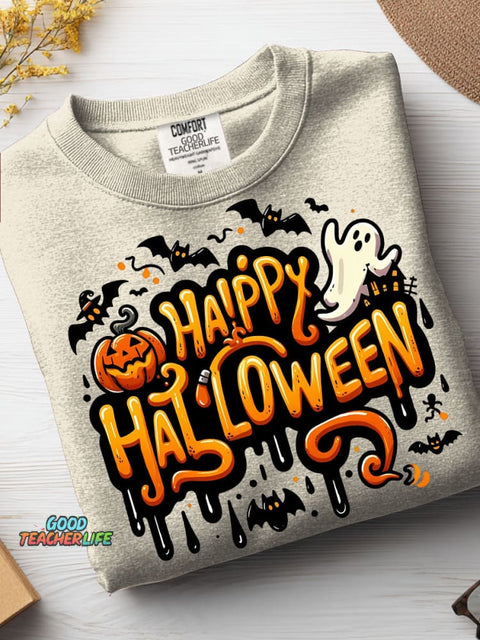 Happy Halloween Decorative Patterns Casual Sweatshirt