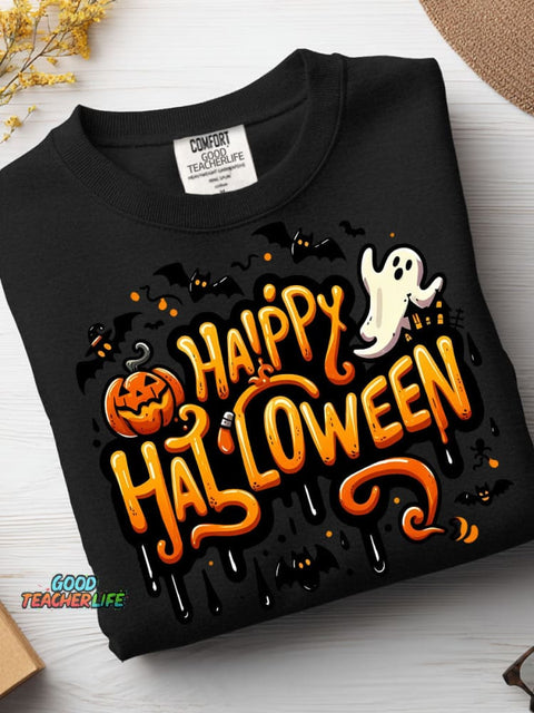Happy Halloween Decorative Patterns Casual Sweatshirt