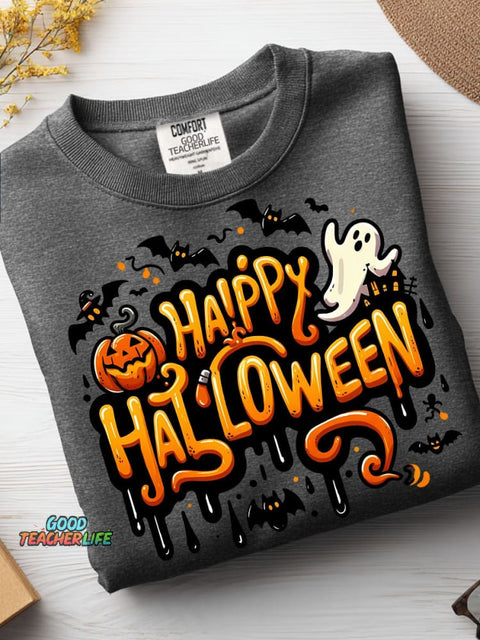 Happy Halloween Decorative Patterns Casual Sweatshirt