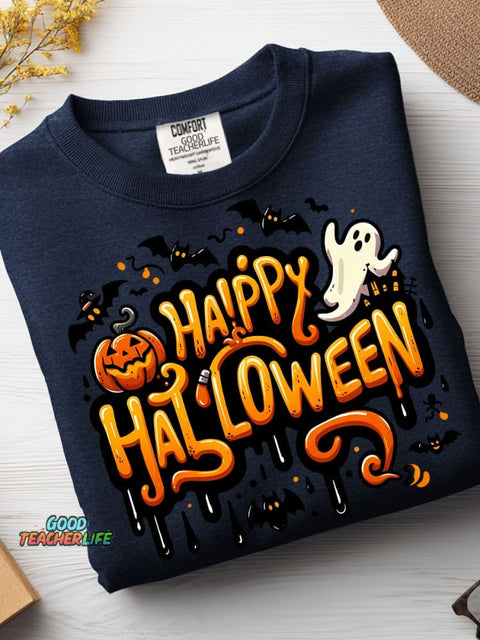 Happy Halloween Decorative Patterns Casual Sweatshirt