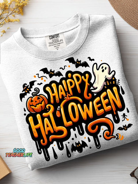 Happy Halloween Decorative Patterns Casual Sweatshirt