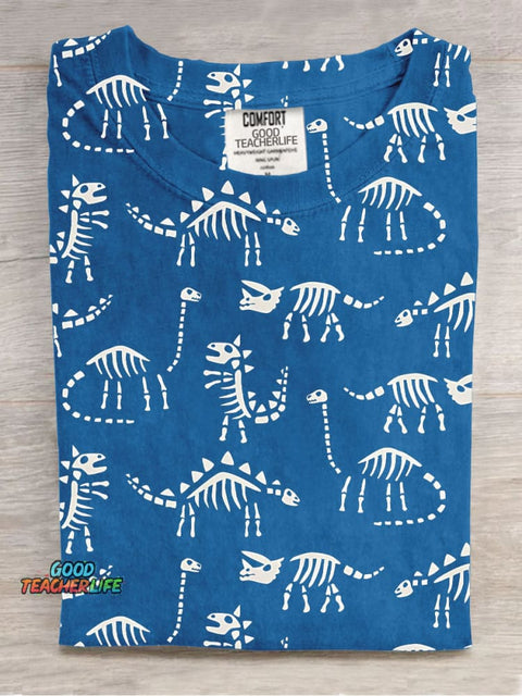 Dinosaur Skull Decorative Pattern T-shirt