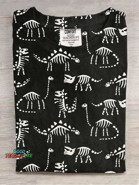 Dinosaur Skull Decorative Pattern T-shirt