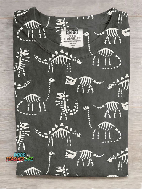 Dinosaur Skull Decorative Pattern T-shirt