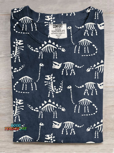 Dinosaur Skull Decorative Pattern T-shirt