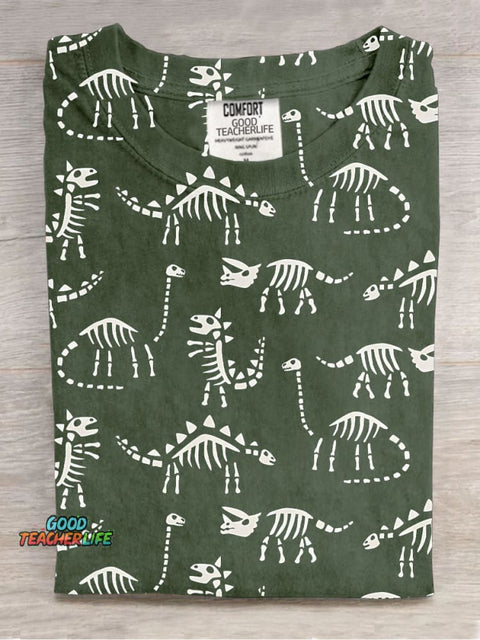 Dinosaur Skull Decorative Pattern T-shirt