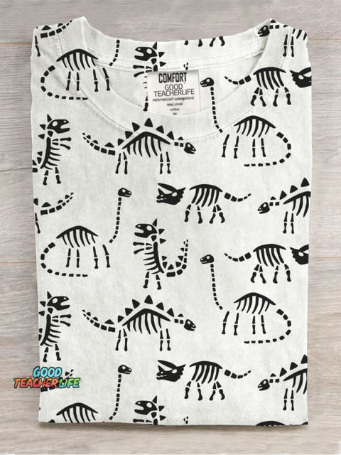 Dinosaur Skull Decorative Pattern T-shirt