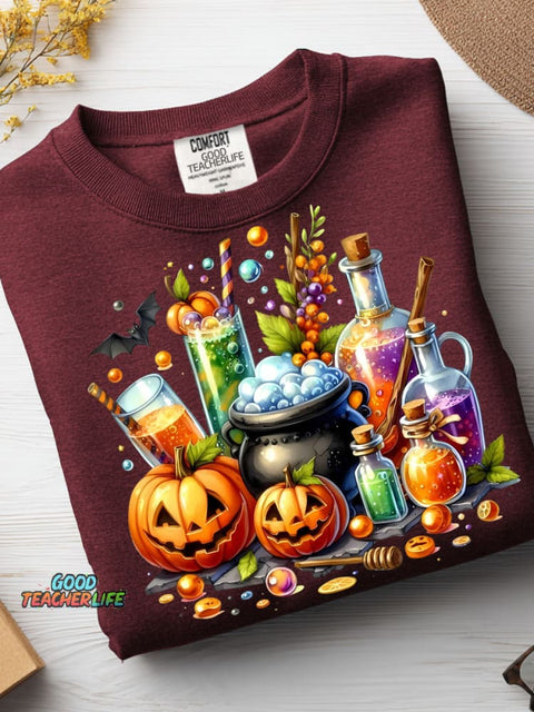 Halloween Ice Drink Decoration Pattern Casual Sweatshirt
