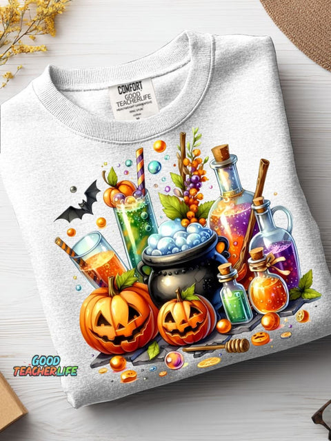 Halloween Ice Drink Decoration Pattern Casual Sweatshirt
