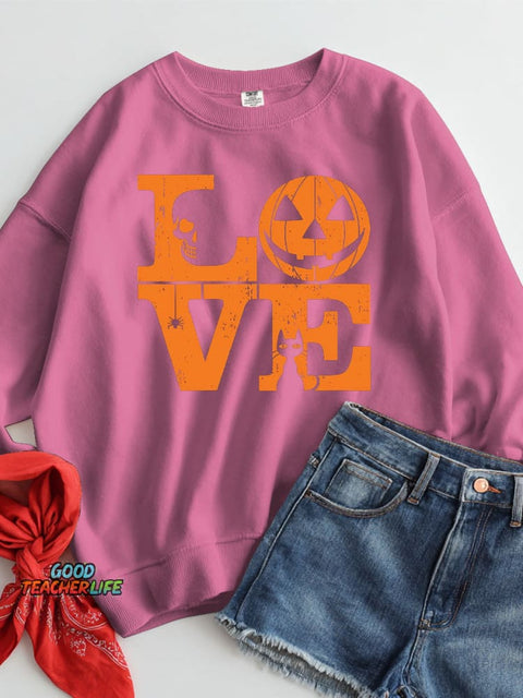 Halloween Love Decorative Patterns Casual Sweatshirt