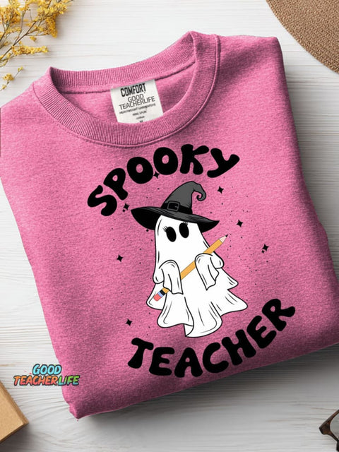 Spooky Teacher Halloween Casual Sweatshirt