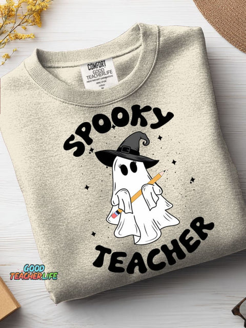 Spooky Teacher Halloween Casual Sweatshirt