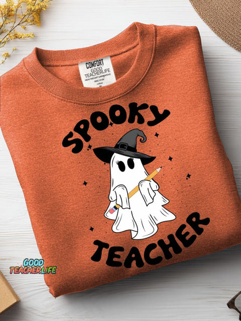Spooky Teacher Halloween Casual Sweatshirt