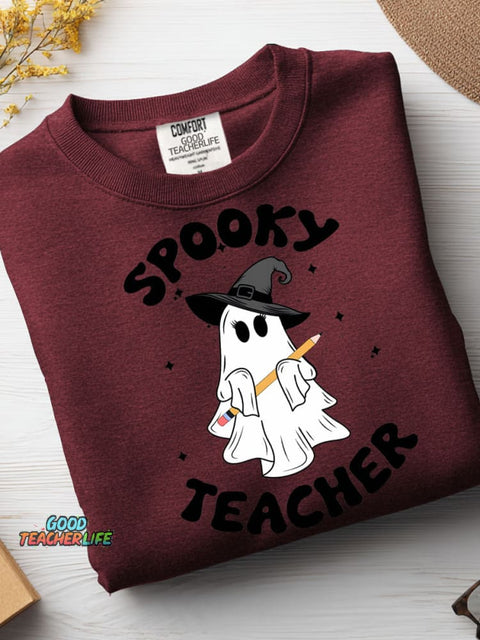 Spooky Teacher Halloween Casual Sweatshirt