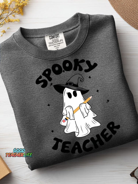 Spooky Teacher Halloween Casual Sweatshirt