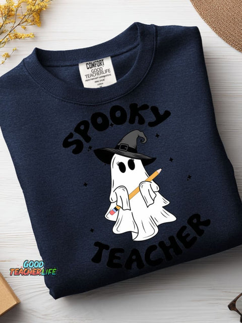 Spooky Teacher Halloween Casual Sweatshirt