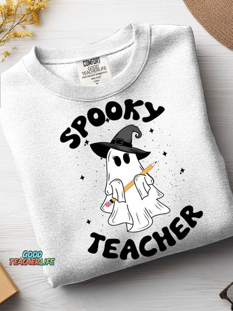 Spooky Teacher Halloween Casual Sweatshirt