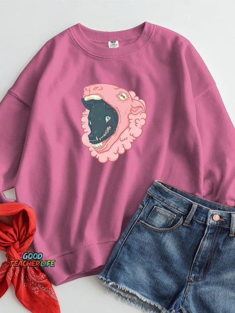 Cunning Wolf Decorative Pattern Casual Sweatshirt
