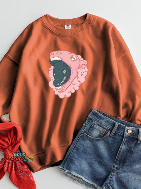 Cunning Wolf Decorative Pattern Casual Sweatshirt