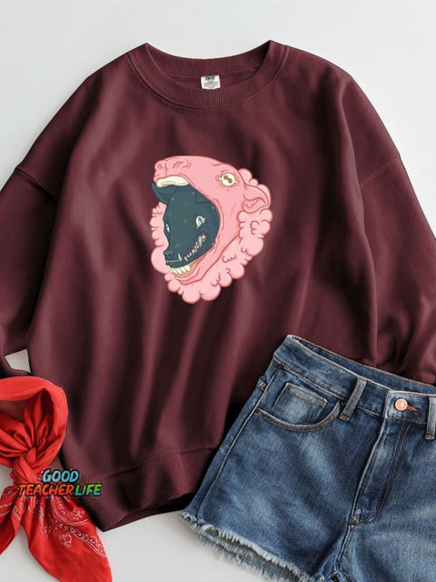 Cunning Wolf Decorative Pattern Casual Sweatshirt